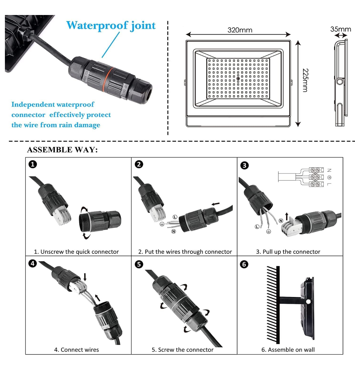 Reflector LED de 150W