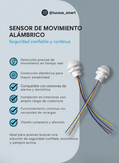 Sensor de movimiento alambrico