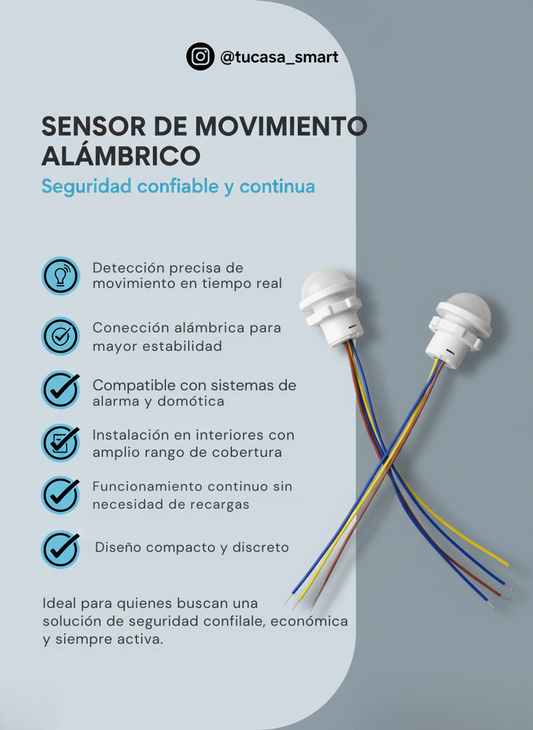 Sensor de movimiento alambrico