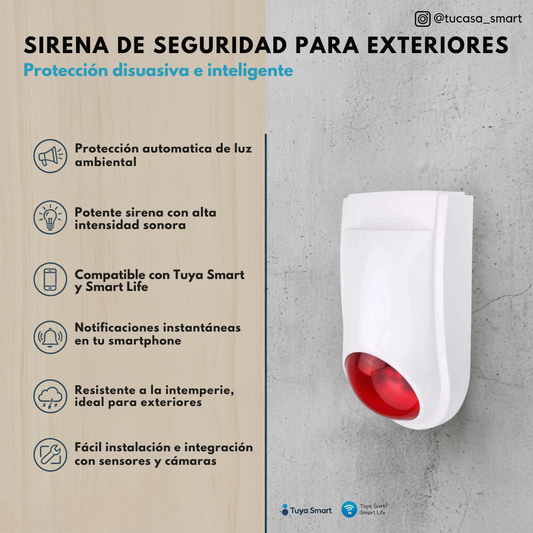 Sirena de CCTV de seguridad para exteriores