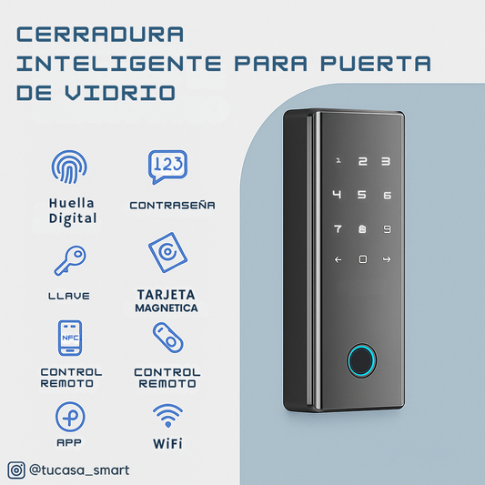 Cerradura de vidrio inteligente