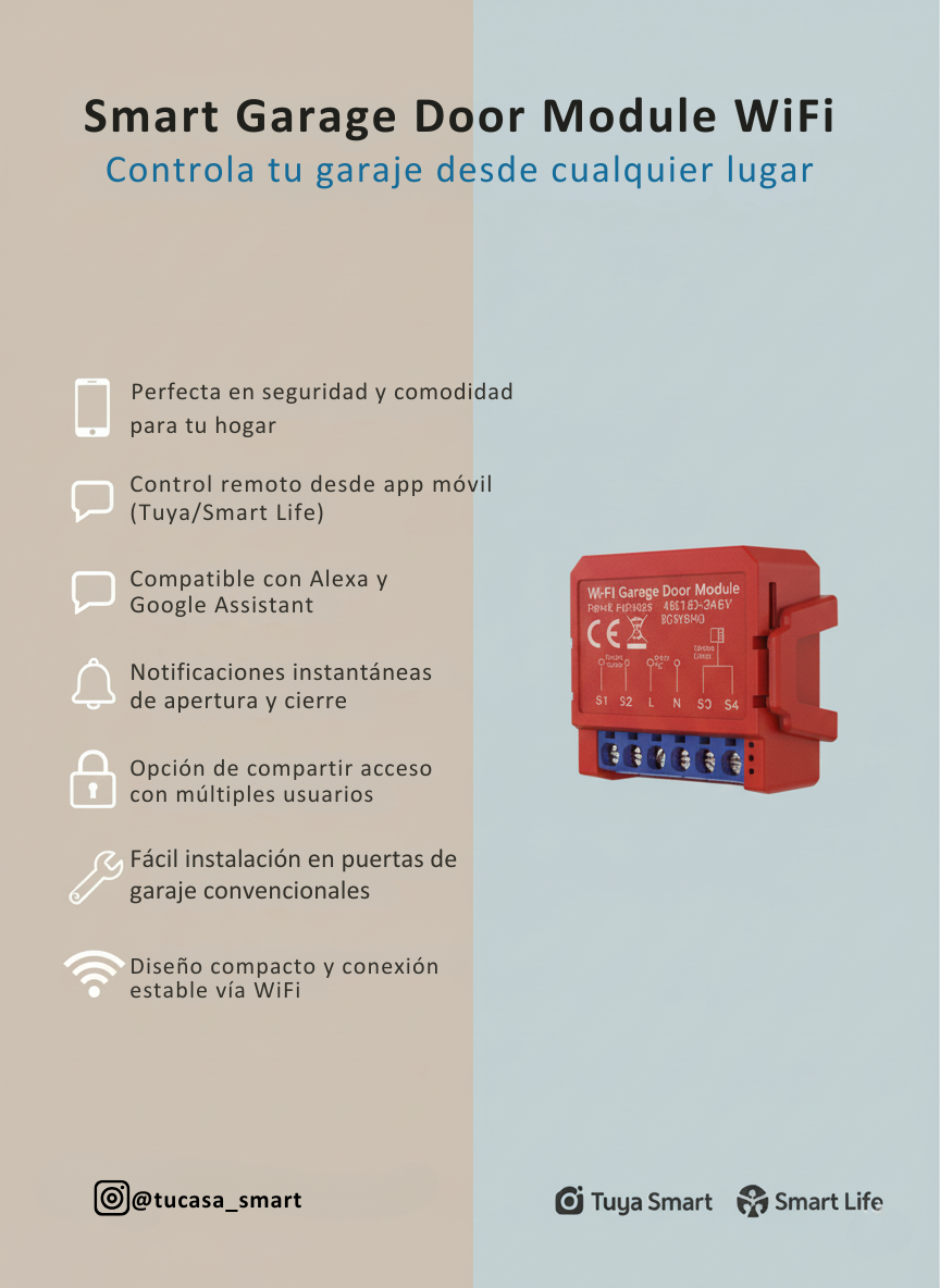 Smart garage door module wifi