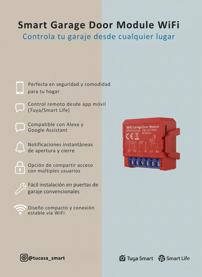 Smart garage door module wifi