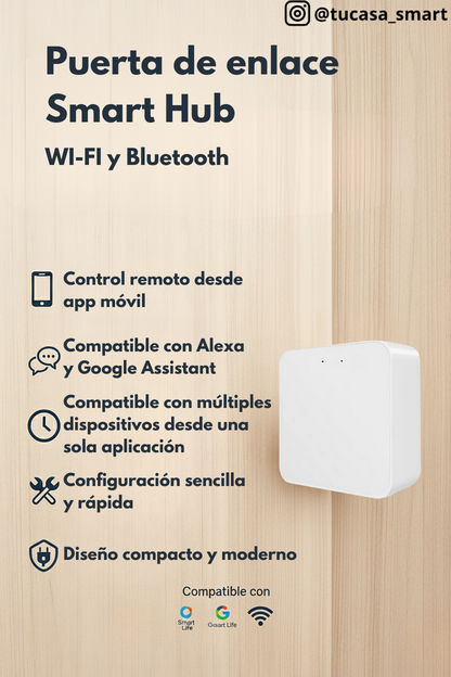 Puerta de enlace Smart Hub: WI-FI y Bluetooth