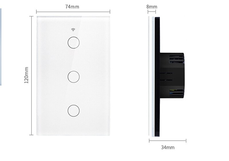 Interruptor C inteligente con WiFi y Panel táctil