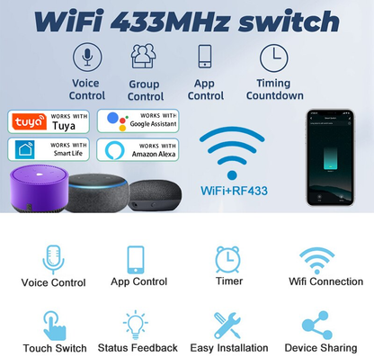 Interruptor C inteligente con WiFi y Panel táctil